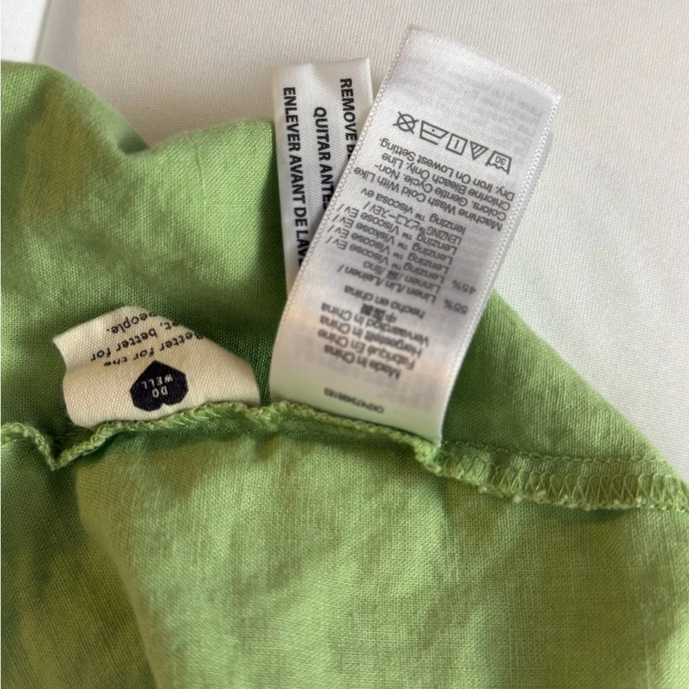 Madewell Green Sleeveless Gathered Waist Dress Size XL - Picture 7 of 7